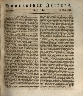 Bayreuther Zeitung Samstag 14. Mai 1842