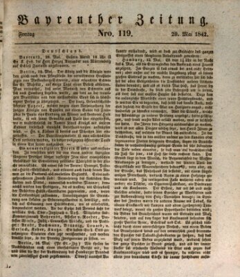 Bayreuther Zeitung Freitag 20. Mai 1842