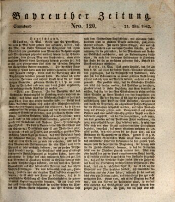 Bayreuther Zeitung Samstag 21. Mai 1842