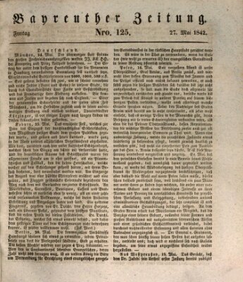 Bayreuther Zeitung Freitag 27. Mai 1842