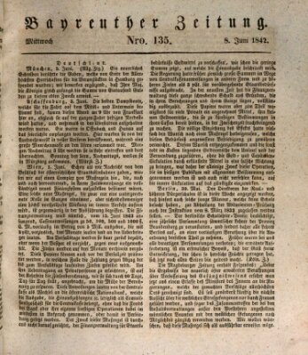 Bayreuther Zeitung Mittwoch 8. Juni 1842