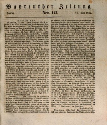 Bayreuther Zeitung Freitag 17. Juni 1842