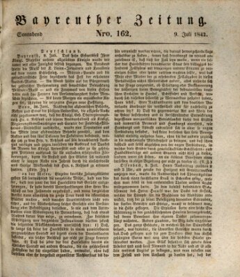 Bayreuther Zeitung Samstag 9. Juli 1842