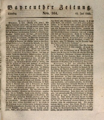 Bayreuther Zeitung Dienstag 12. Juli 1842