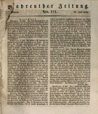 Bayreuther Zeitung Mittwoch 20. Juli 1842