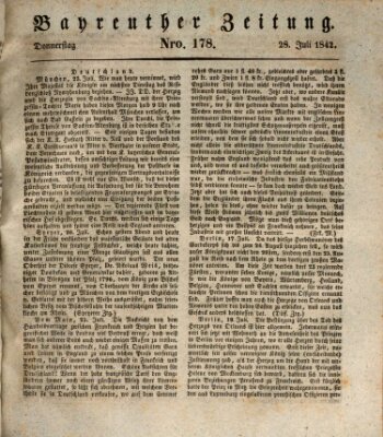 Bayreuther Zeitung Donnerstag 28. Juli 1842