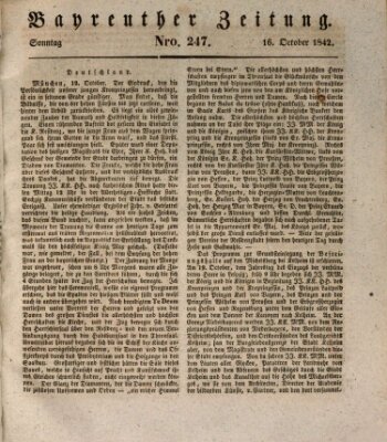 Bayreuther Zeitung Sonntag 16. Oktober 1842