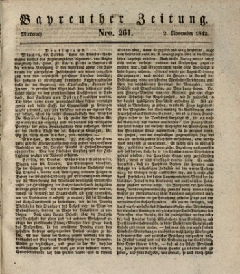 Bayreuther Zeitung Mittwoch 2. November 1842