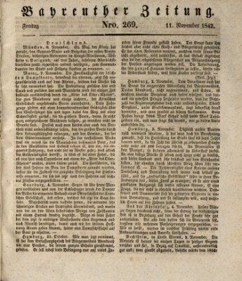 Bayreuther Zeitung Freitag 11. November 1842