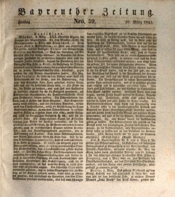 Bayreuther Zeitung Freitag 10. März 1843