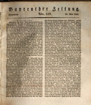 Bayreuther Zeitung Samstag 20. Mai 1843