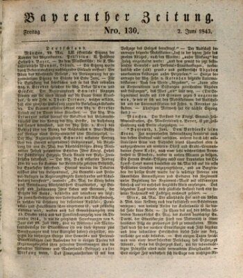 Bayreuther Zeitung Freitag 2. Juni 1843