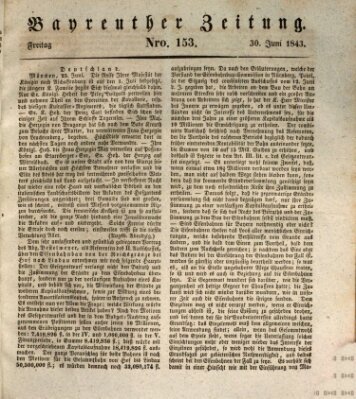 Bayreuther Zeitung Freitag 30. Juni 1843