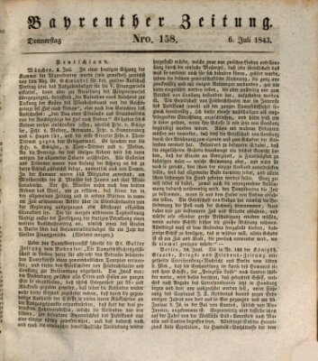 Bayreuther Zeitung Donnerstag 6. Juli 1843
