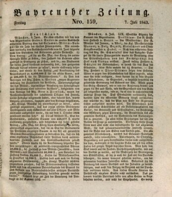 Bayreuther Zeitung Freitag 7. Juli 1843