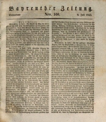 Bayreuther Zeitung Samstag 8. Juli 1843