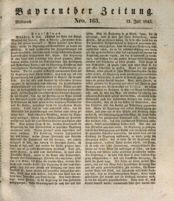 Bayreuther Zeitung Mittwoch 12. Juli 1843