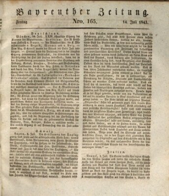 Bayreuther Zeitung Freitag 14. Juli 1843