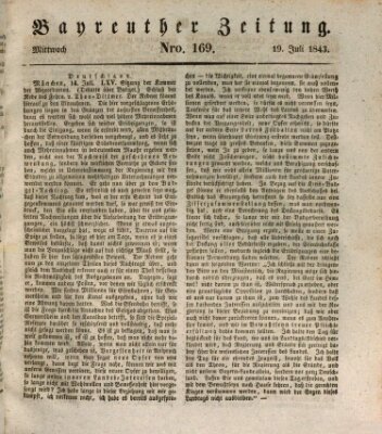 Bayreuther Zeitung Mittwoch 19. Juli 1843