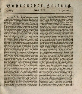 Bayreuther Zeitung Dienstag 25. Juli 1843