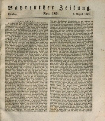 Bayreuther Zeitung Dienstag 1. August 1843