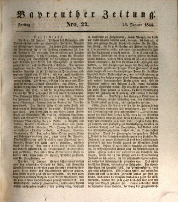 Bayreuther Zeitung Freitag 26. Januar 1844