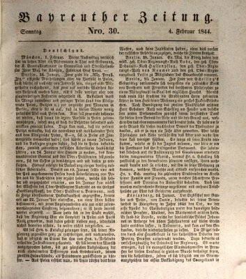 Bayreuther Zeitung Sonntag 4. Februar 1844