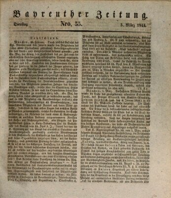 Bayreuther Zeitung Dienstag 5. März 1844