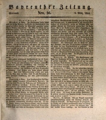 Bayreuther Zeitung Mittwoch 6. März 1844