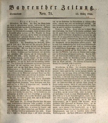 Bayreuther Zeitung Samstag 23. März 1844