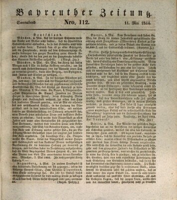 Bayreuther Zeitung Samstag 11. Mai 1844