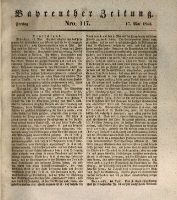 Bayreuther Zeitung Freitag 17. Mai 1844