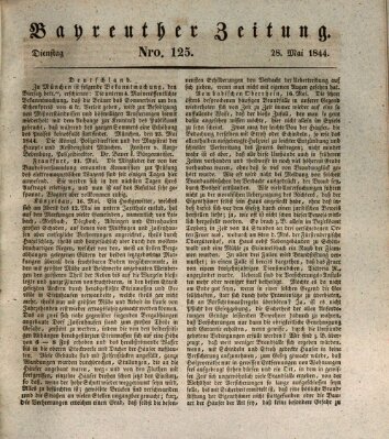 Bayreuther Zeitung Dienstag 28. Mai 1844