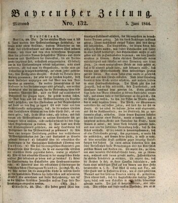 Bayreuther Zeitung Mittwoch 5. Juni 1844