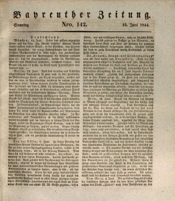 Bayreuther Zeitung Sonntag 16. Juni 1844