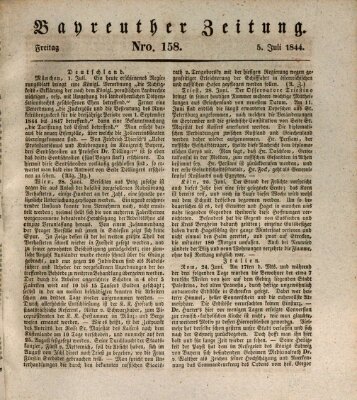 Bayreuther Zeitung Freitag 5. Juli 1844