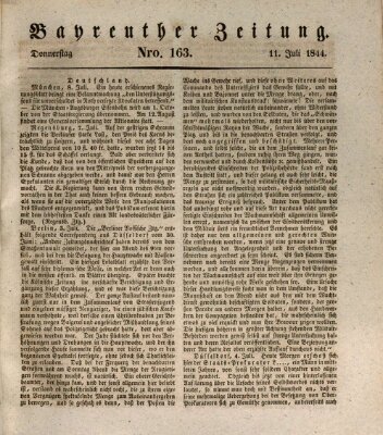 Bayreuther Zeitung Donnerstag 11. Juli 1844