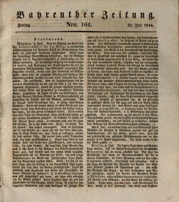 Bayreuther Zeitung Freitag 12. Juli 1844