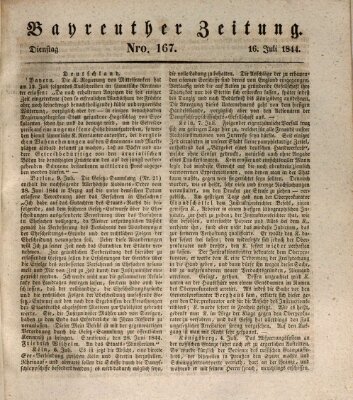 Bayreuther Zeitung Dienstag 16. Juli 1844