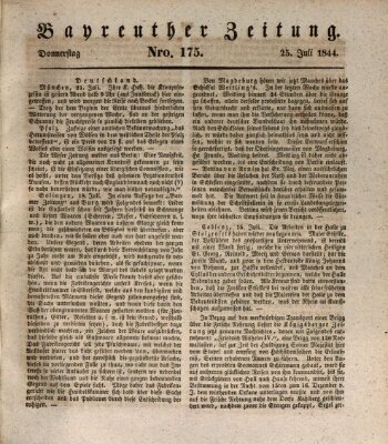 Bayreuther Zeitung Donnerstag 25. Juli 1844