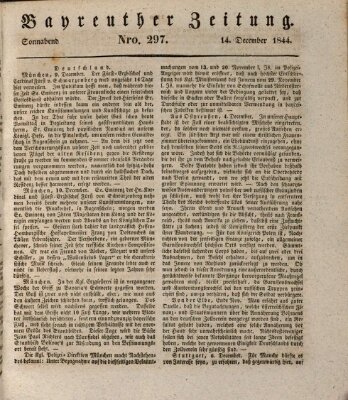 Bayreuther Zeitung Samstag 14. Dezember 1844