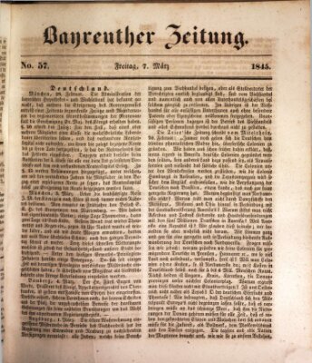 Bayreuther Zeitung Freitag 7. März 1845