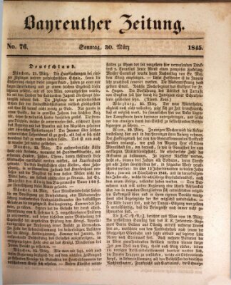 Bayreuther Zeitung Sonntag 30. März 1845