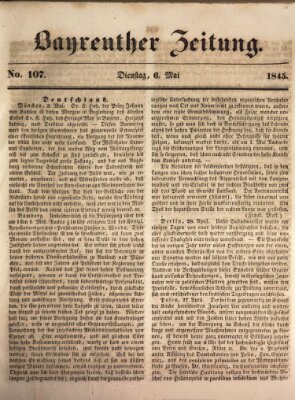 Bayreuther Zeitung Dienstag 6. Mai 1845