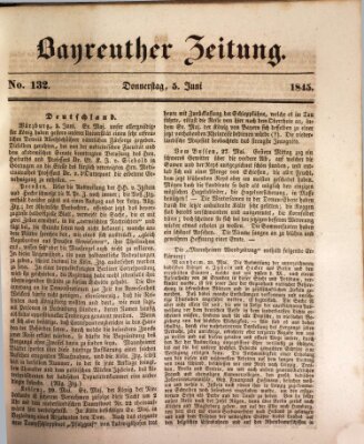 Bayreuther Zeitung Donnerstag 5. Juni 1845