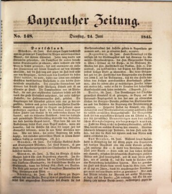 Bayreuther Zeitung Dienstag 24. Juni 1845