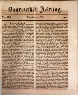 Bayreuther Zeitung Samstag 5. Juli 1845