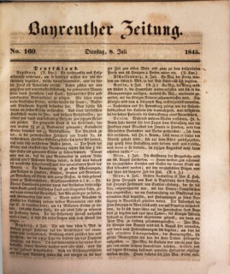 Bayreuther Zeitung Dienstag 8. Juli 1845