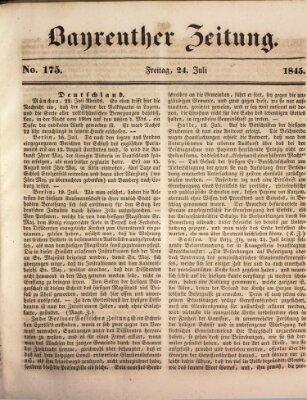 Bayreuther Zeitung Donnerstag 24. Juli 1845