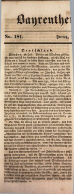 Bayreuther Zeitung Freitag 1. August 1845